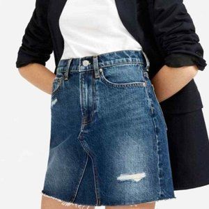 Everlane the reconstructed denim skirt